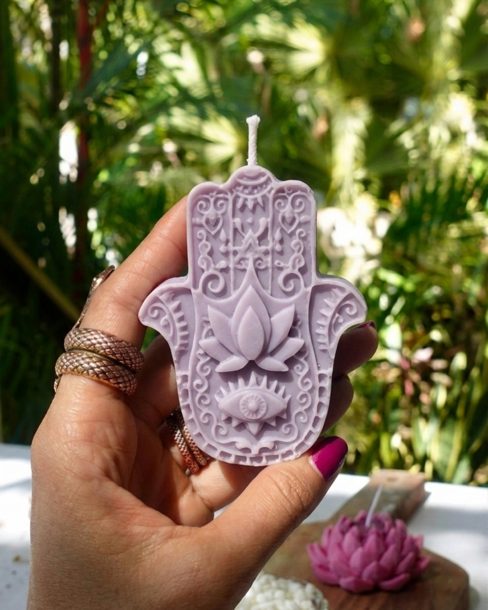 Hamsa Candle
